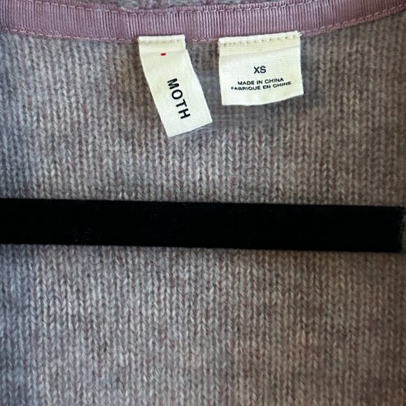 Anthropologie MOTH Draped Lavender Cashmere Cardigan - Picture 5 of 6